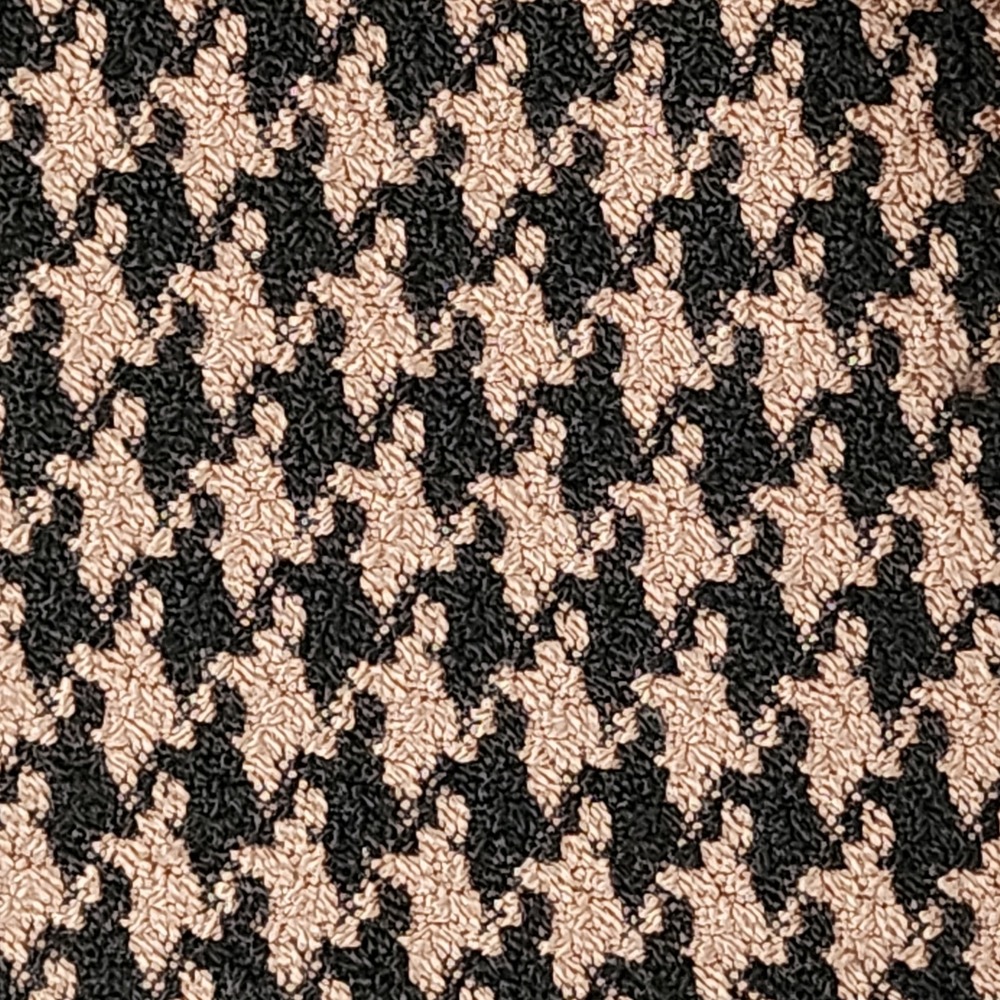 Zara Houndstooth Crop Top Womens Small Brown Black Collared Academia Preppy - Picture 3 of 12